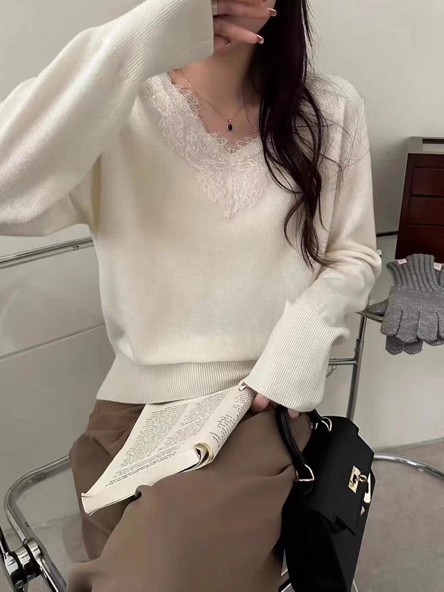 Elegant Wool Sweater Bottoming Women