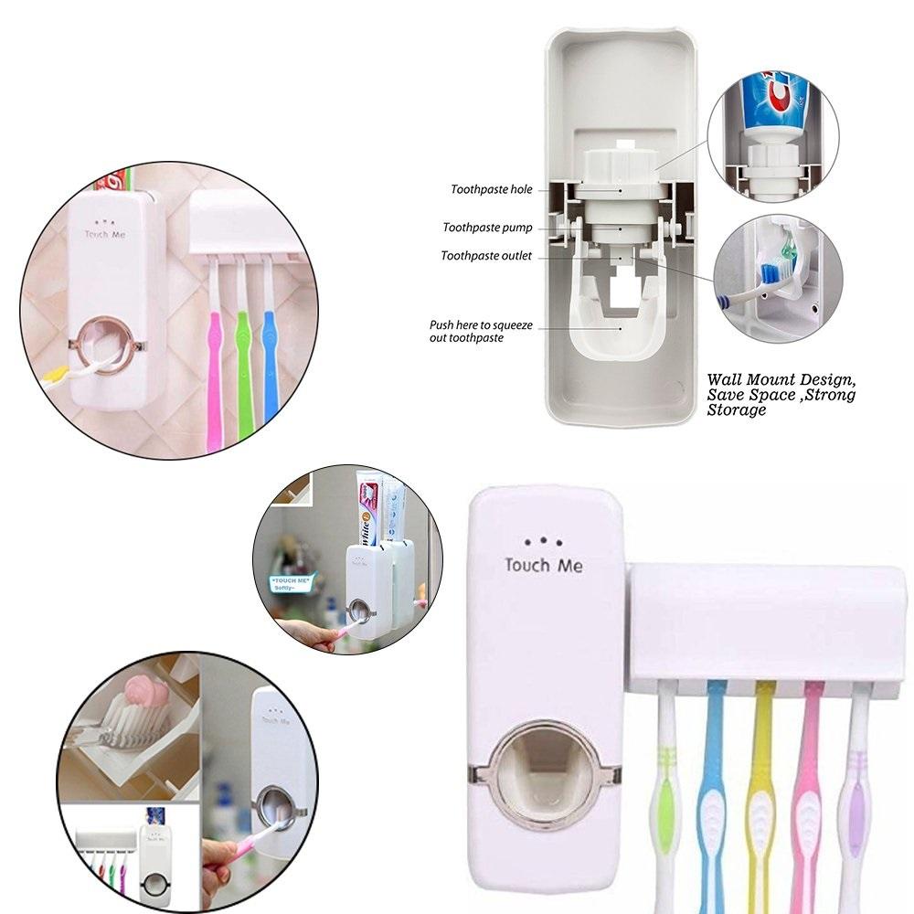174 Toothpaste Dispenser Tooth Brush Holder - eazy cart store