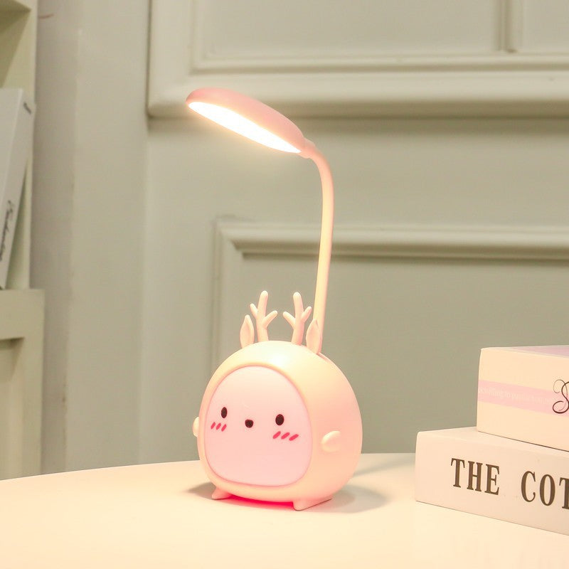 New Creative Cartoon Deer Cute Led Charging Eye Protection Night Light Student Bedroom Dormitory Folding Reading Lamp - eazy cart store