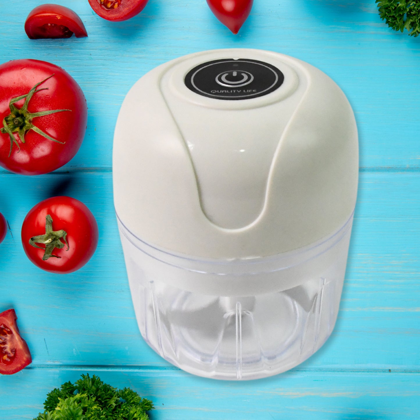 Wireless Usb Rechargeable Mini Electric Garlic Machine Chopper (250ml) - eazy cart store