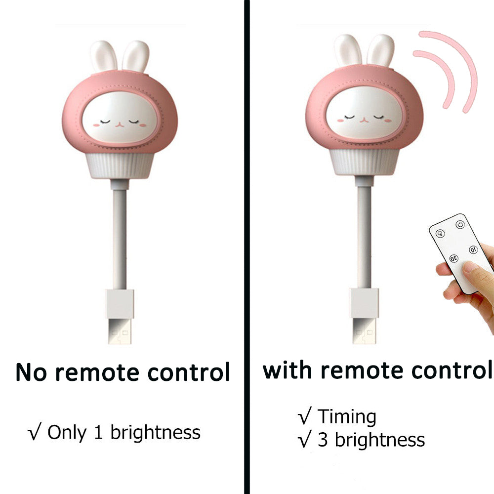 USB Bear, Rabbit, Kitten, Duckling, Children's Room, Dormitory, Breastfeeding And Feeding, Remote Control Night Light - eazy cart store