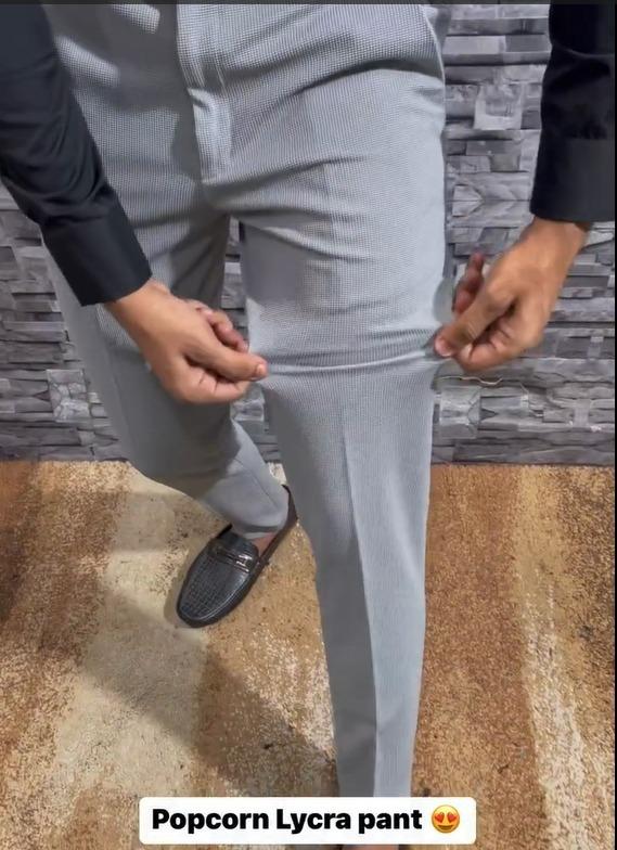 Popcorn Fabric Ankle Length Trouser For Men's - eazy cart store