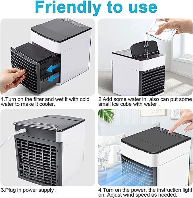 Portable Mini Air Conditioner Small Size 500Ml Water Tank USB Powered - eazy cart store