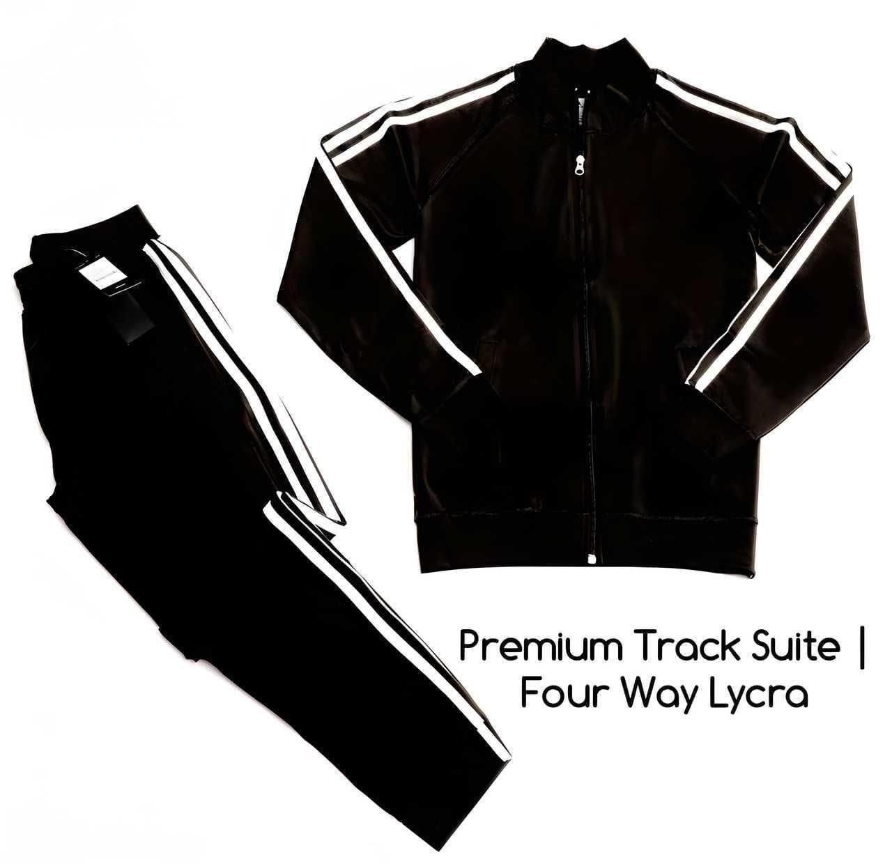 Men's Side Stripe 4 Way Lycra Track Suit - eazy cart store