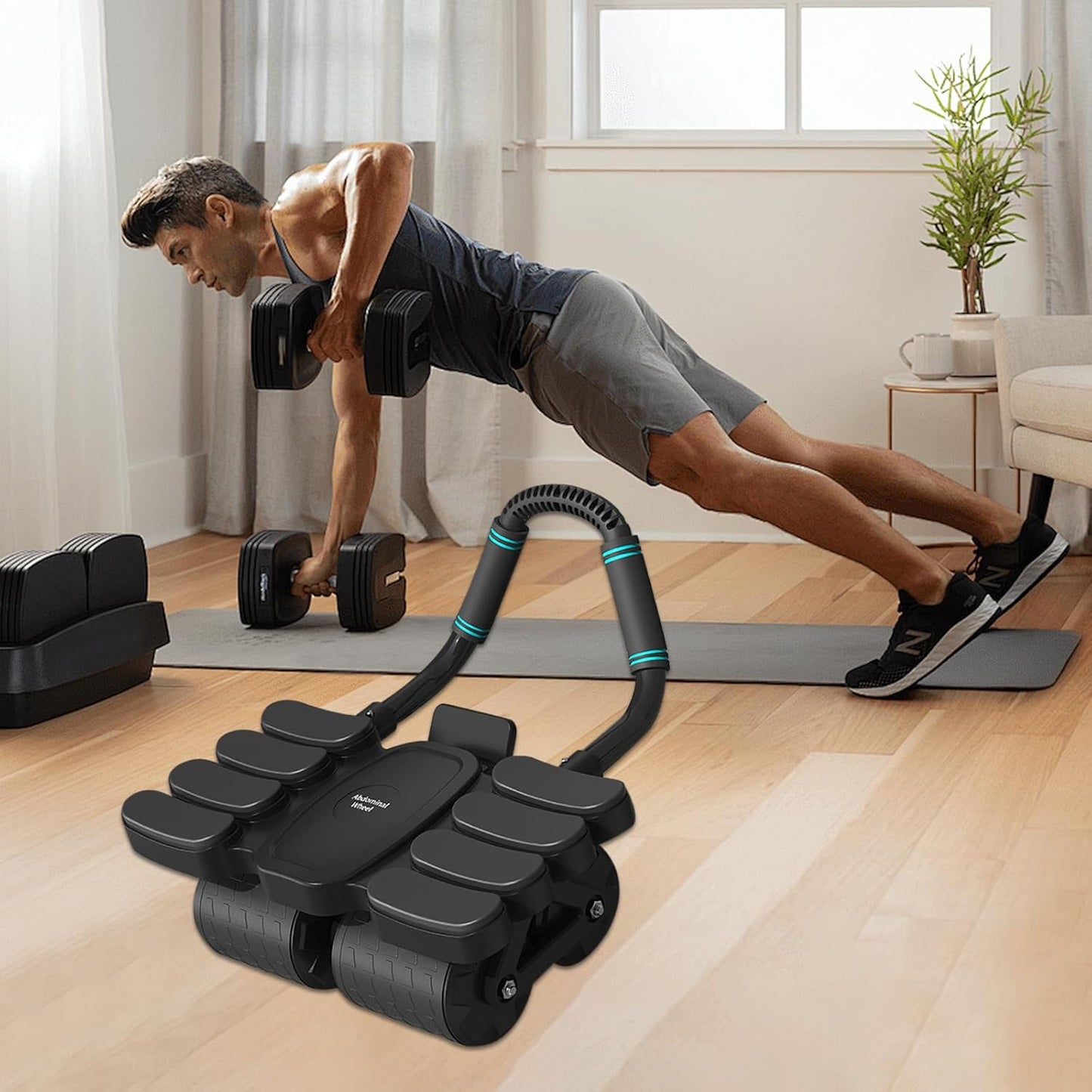 Automatic Rebound Abdominal Wheel With 8 Elbow Supports (1 Pc) - eazy cart store