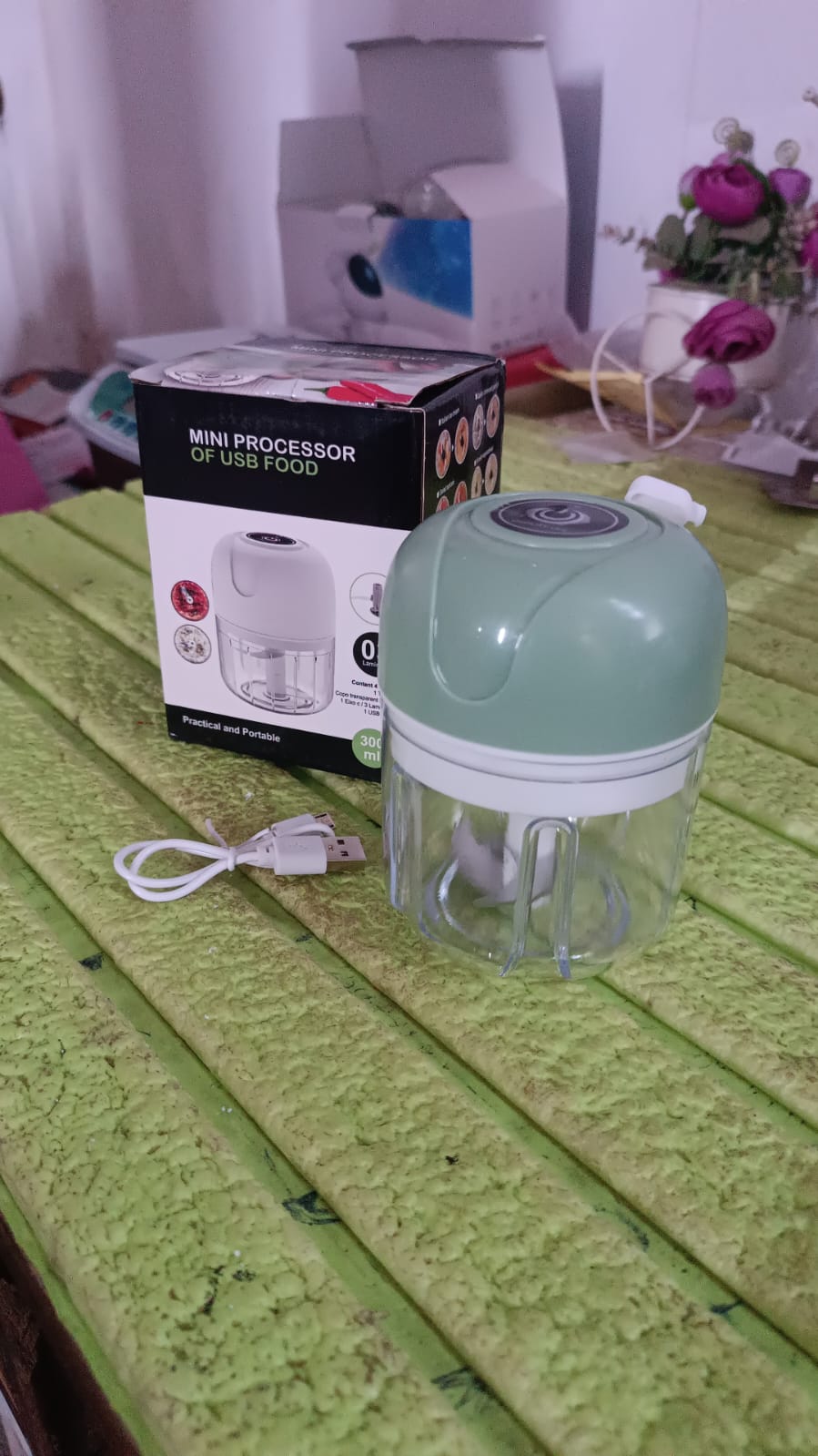 Wireless Usb Rechargeable Mini Electric Garlic Machine Chopper (250ml) - eazy cart store