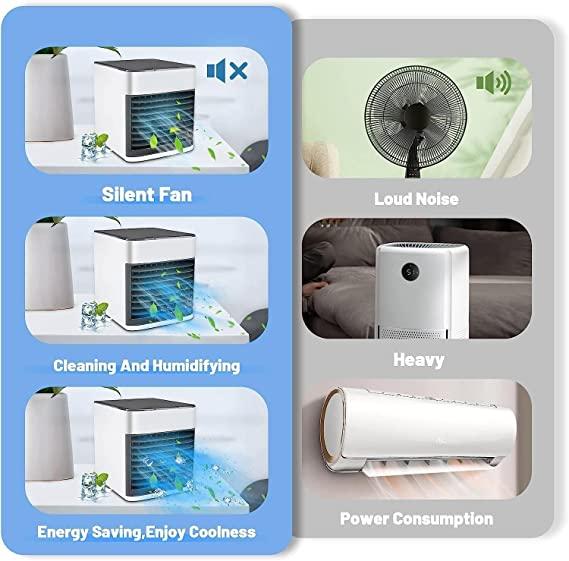 Portable Mini Air Conditioner Small Size 500Ml Water Tank USB Powered - eazy cart store