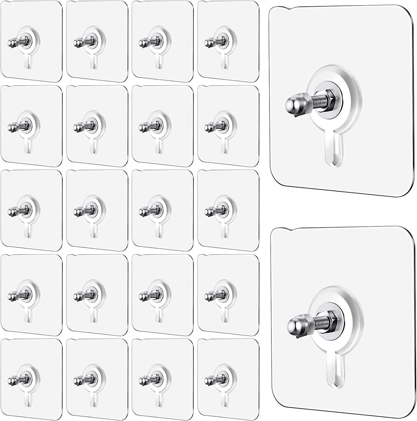 Wall Mount Screw Hooks for Kitchen Bathroom Bedroom Living Room 10 Pcs - eazy cart store