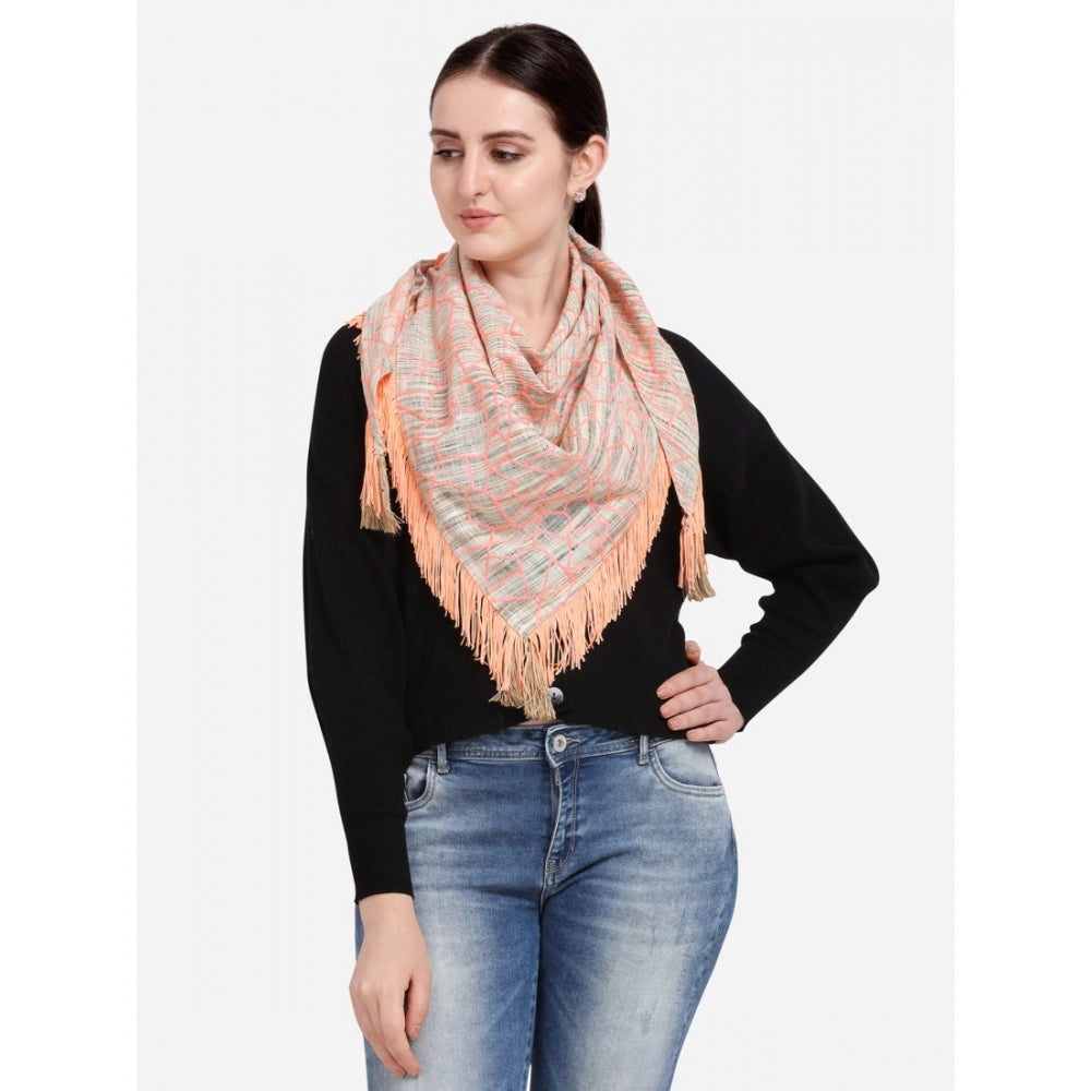 Generic Women's Cotton Embroidered Dupatta (Offwhite, Length: 0.5 to 1 Mtr)