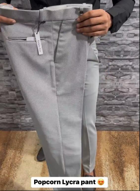 Popcorn Fabric Ankle Length Trouser For Men's - eazy cart store