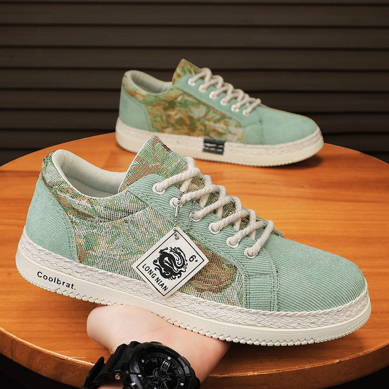 Trendy and versatile sports and leisure board shoes men's linen shoes - eazy cart store