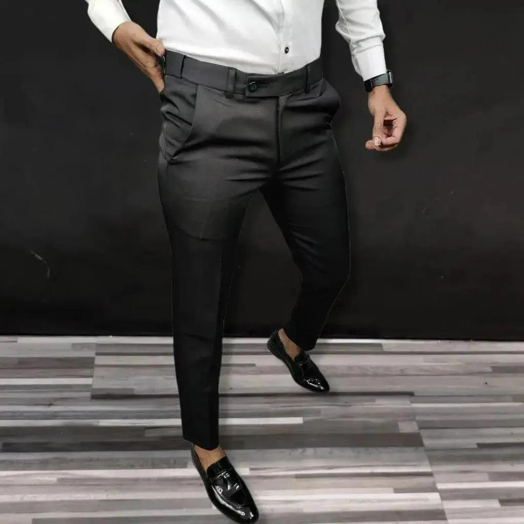 Premium Waist Adjustable Lycra Men's Trouser (Pack of 2) - eazy cart store