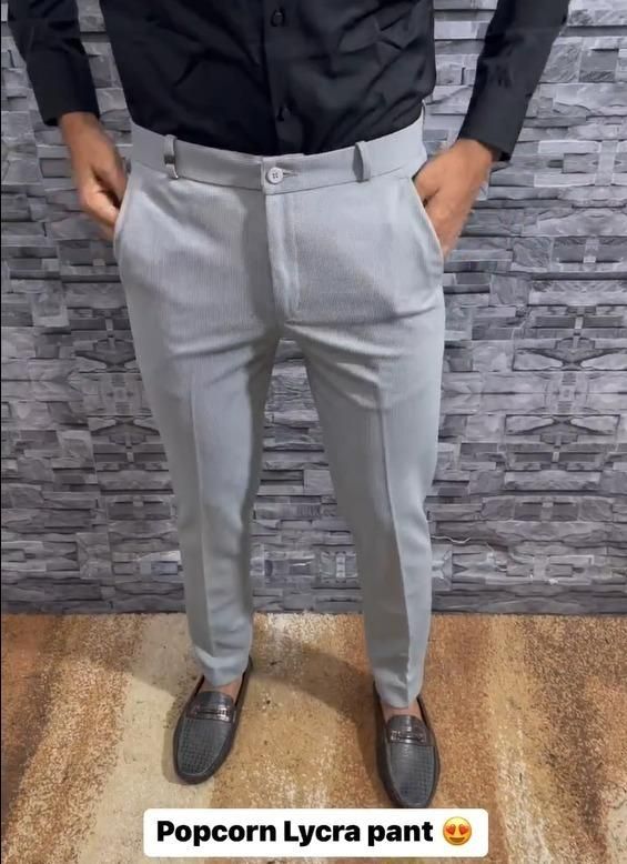 Popcorn Fabric Ankle Length Trouser For Men's - eazy cart store