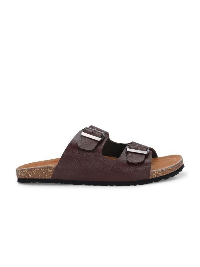 Mens Arizona Cherry Leather Slippers - eazy cart store