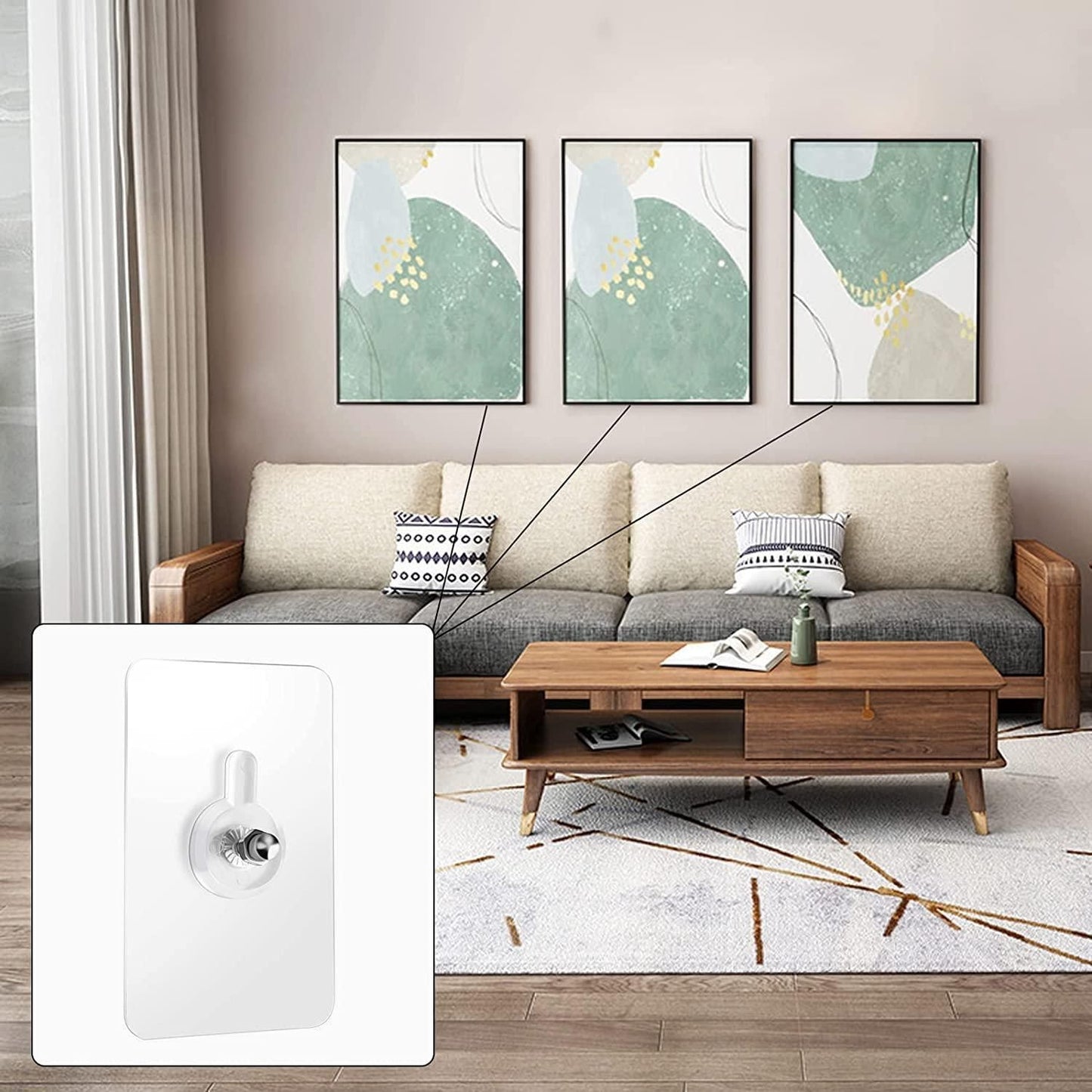 Wall Mount Screw Hooks for Kitchen Bathroom Bedroom Living Room 10 Pcs - eazy cart store