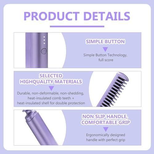 Rechargeable Hot Comb Hair Straightener - eazy cart store