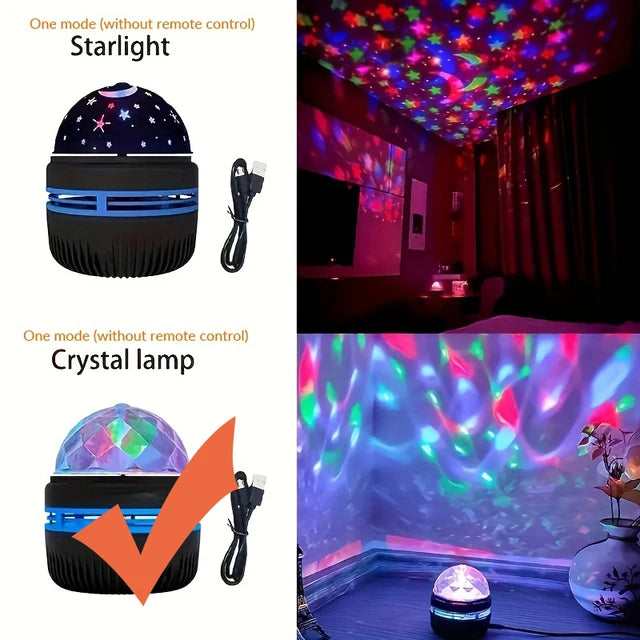 LED Water Pattern Starry Sky Light Remote Control Aurora Projection Light USB Plug-in Magic Ball Stage KTV Hotel Laser Light - eazy cart store