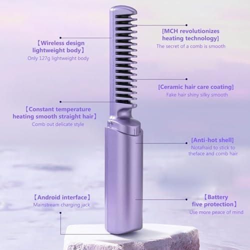 Rechargeable Hot Comb Hair Straightener - eazy cart store