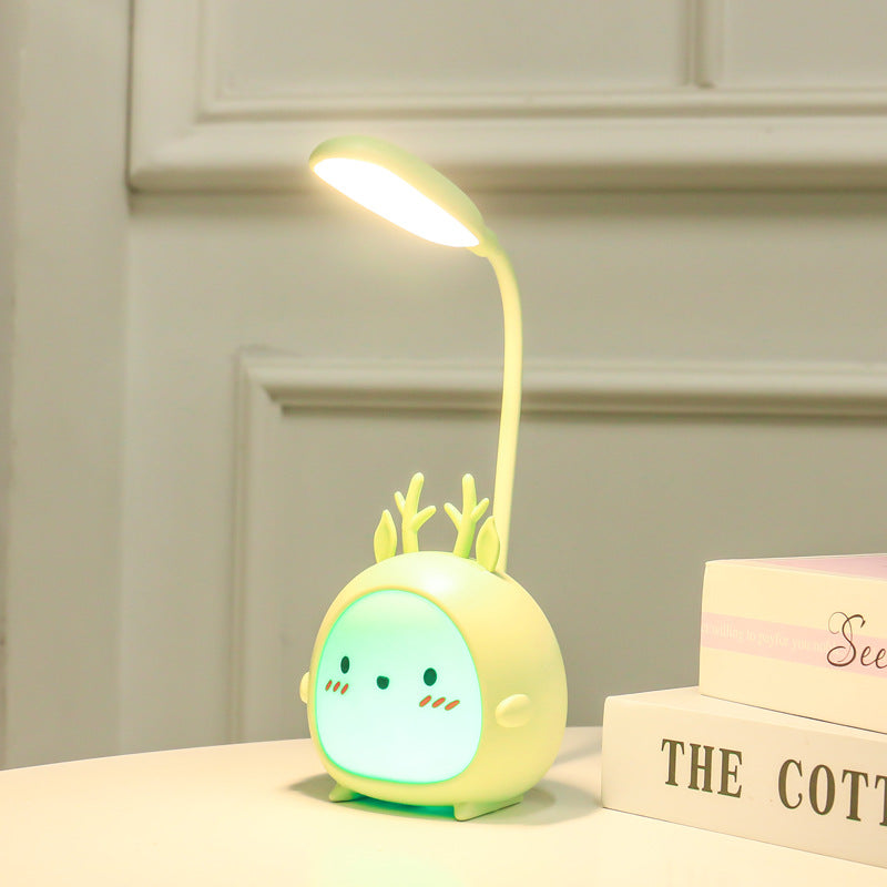 New Creative Cartoon Deer Cute Led Charging Eye Protection Night Light Student Bedroom Dormitory Folding Reading Lamp - eazy cart store