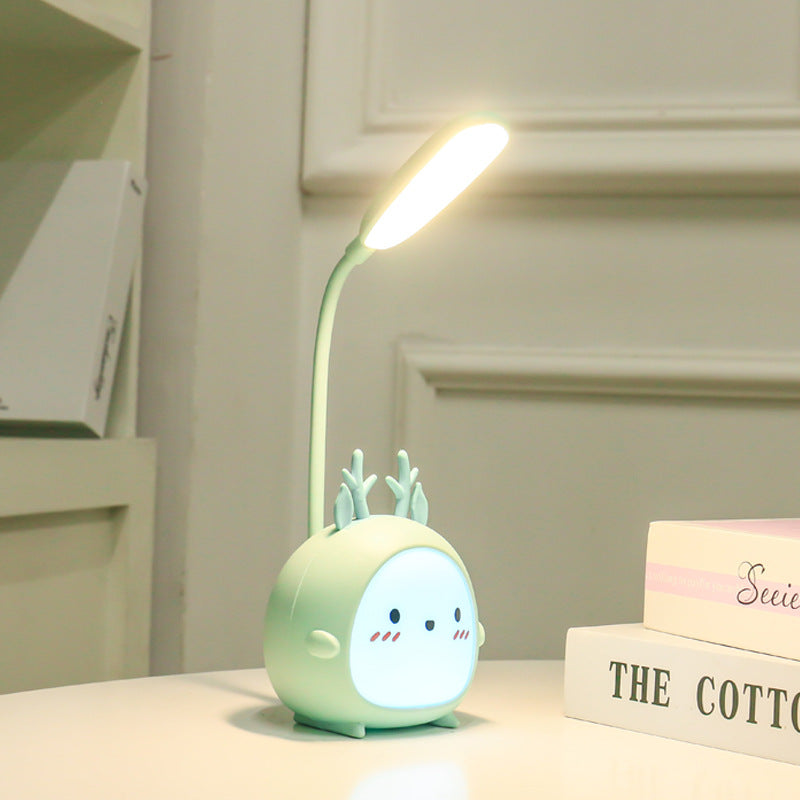 New Creative Cartoon Deer Cute Led Charging Eye Protection Night Light Student Bedroom Dormitory Folding Reading Lamp - eazy cart store