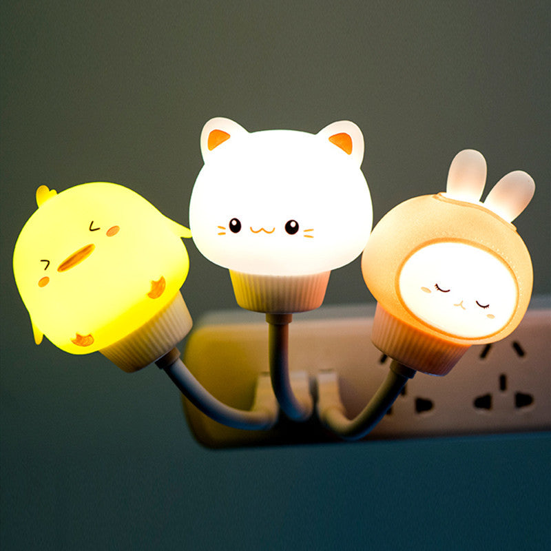 USB Bear, Rabbit, Kitten, Duckling, Children's Room, Dormitory, Breastfeeding And Feeding, Remote Control Night Light - eazy cart store
