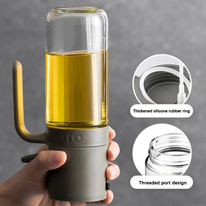 Oil Spray Bottle 250ml High Borosilicate Glass Cooking Oil Dispensers Olive Oil Sprayer Mister - eazy cart store
