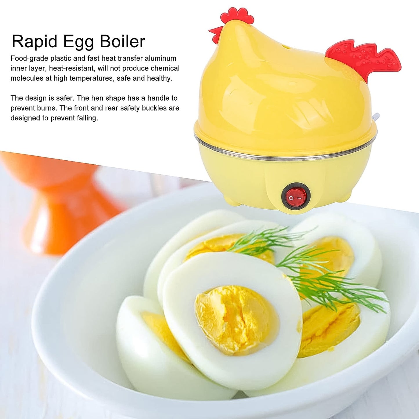 Electric Egg Boiler Chicken Shaped Egg Kettle Cooker (1 Pc) - eazy cart store