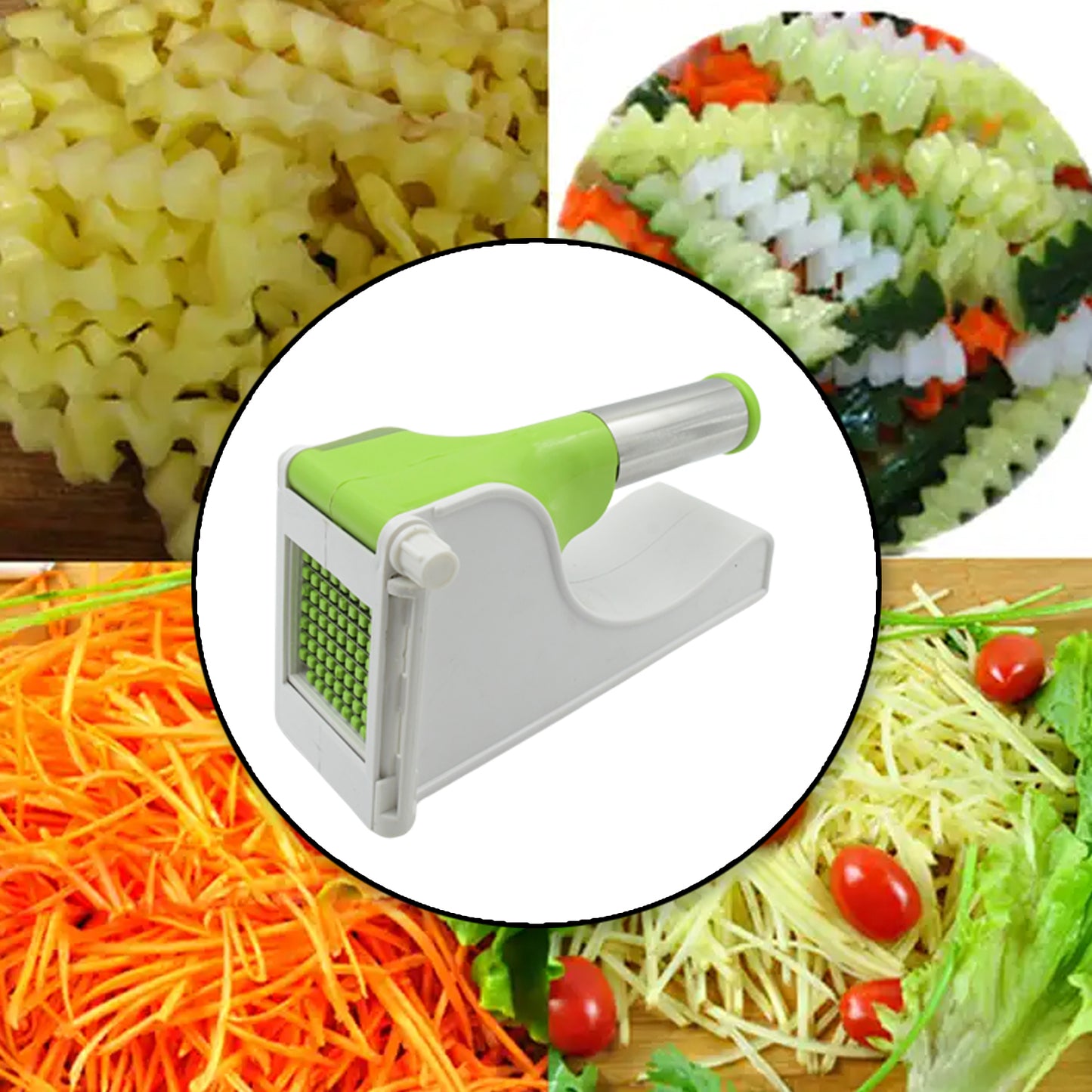 114 Virgin Plastic French Fry Chipser Potato Chipserpotato Slicer With Container - eazy cart store