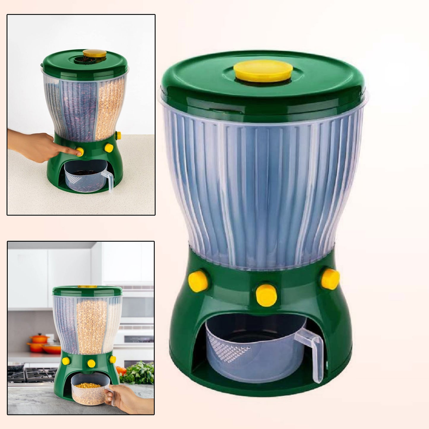4 In 1 360 Degree Rotation Cereal Dispenser (Approx 10 Kg 1 Pc) - eazy cart store