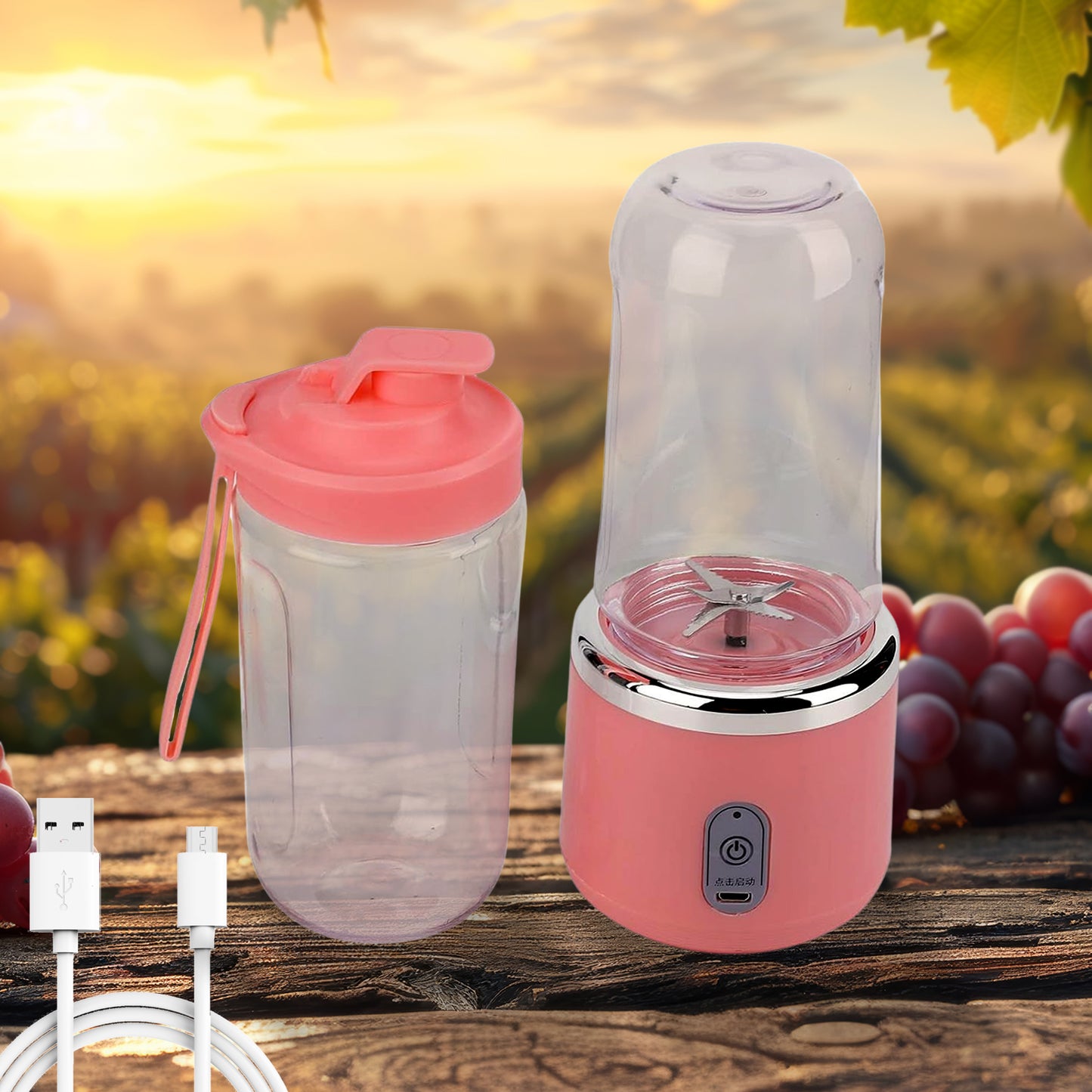 Portable Small Juicer Blender With Water Bottle Cup (2 Pc Set) - eazy cart store