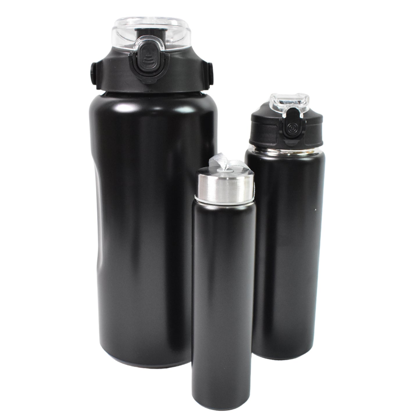 3 In 1 Stainless Steel Insulated Water Bottle Double Wall Vacuum (3 Pcs Set Different Size) - eazy cart store