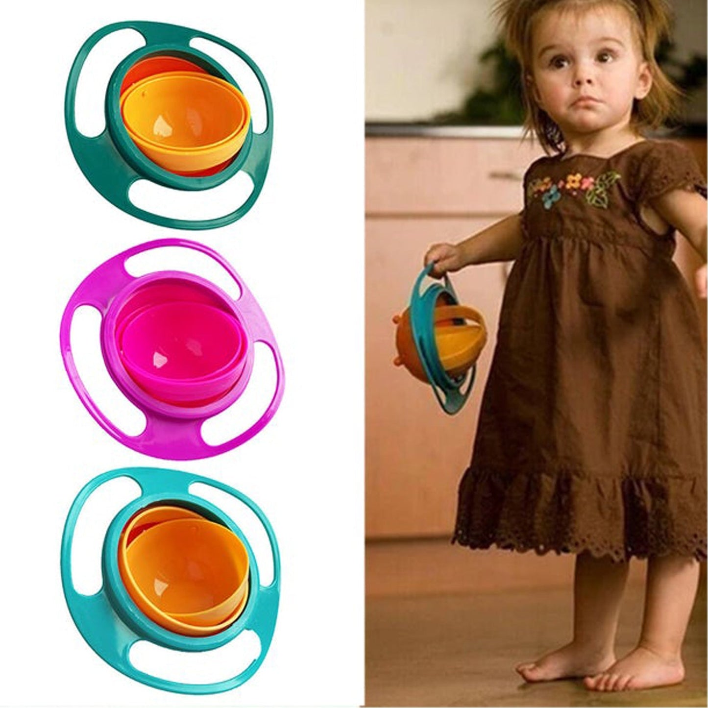 0617b Rotating Baby Bowl Used For Serving Food To Kids And Toddlers Etc. - eazy cart store
