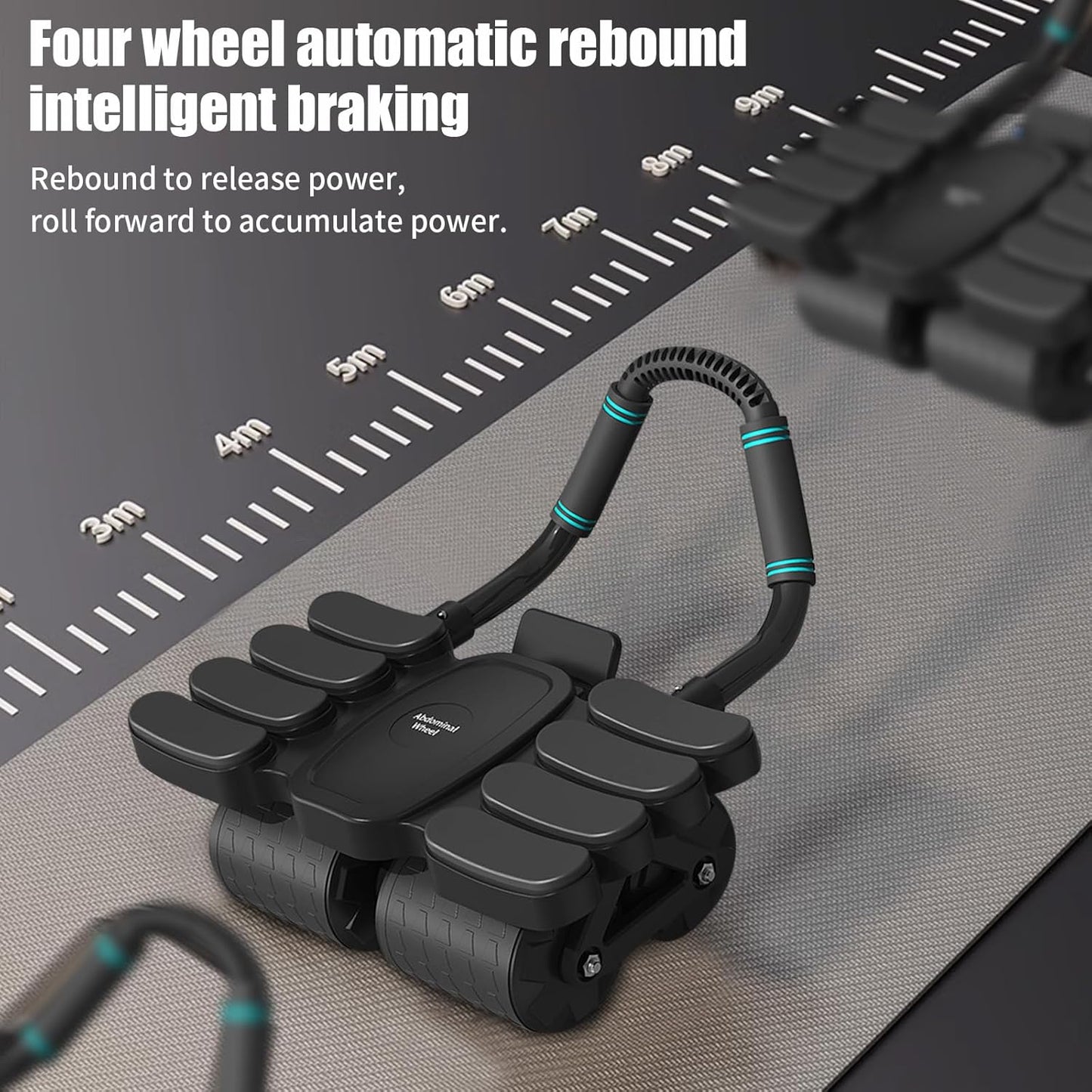 Automatic Rebound Abdominal Wheel With 8 Elbow Supports (1 Pc) - eazy cart store