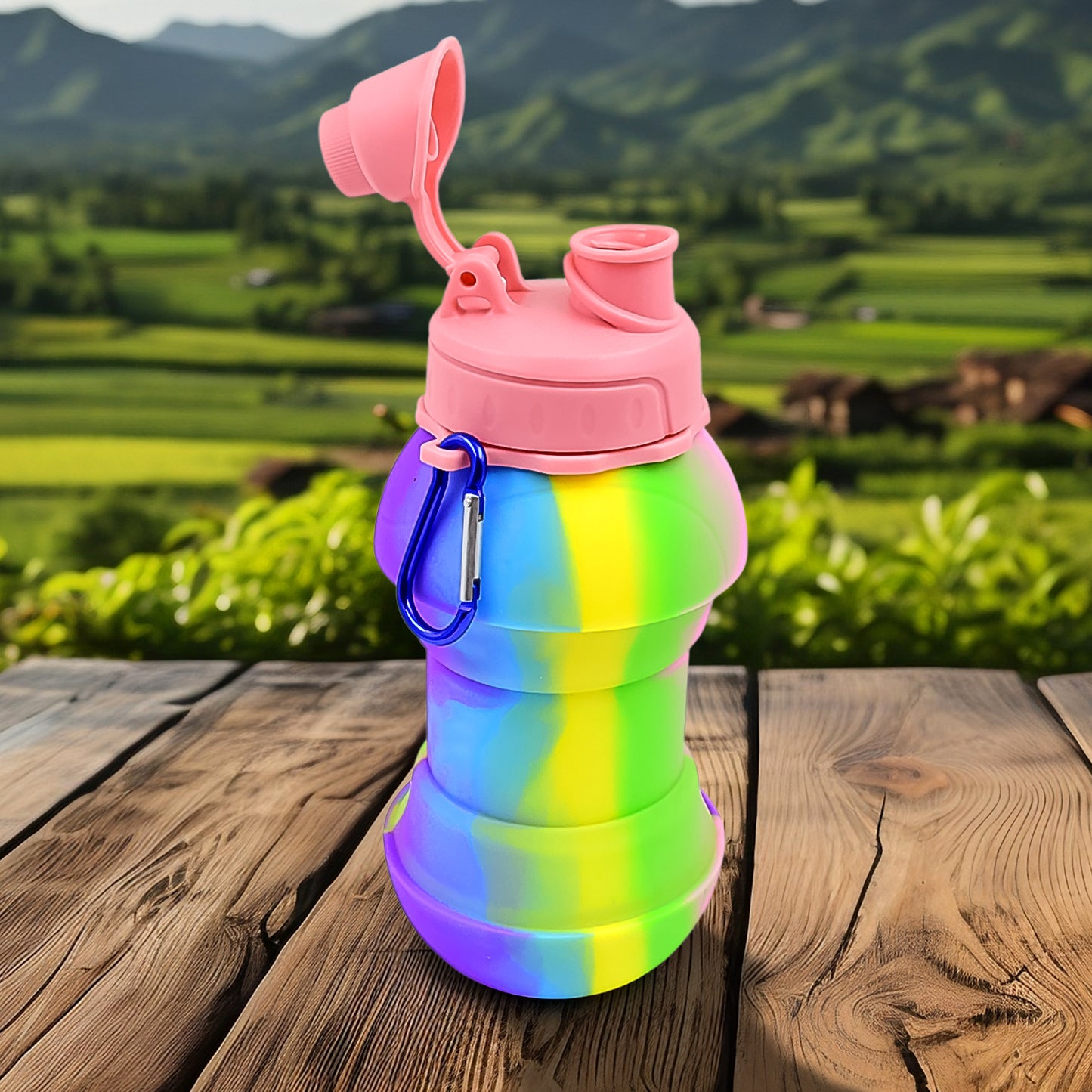 Flexible Collapsible Silicone Sports Water Bottle (260 Ml 20 Cm Folding) - eazy cart store