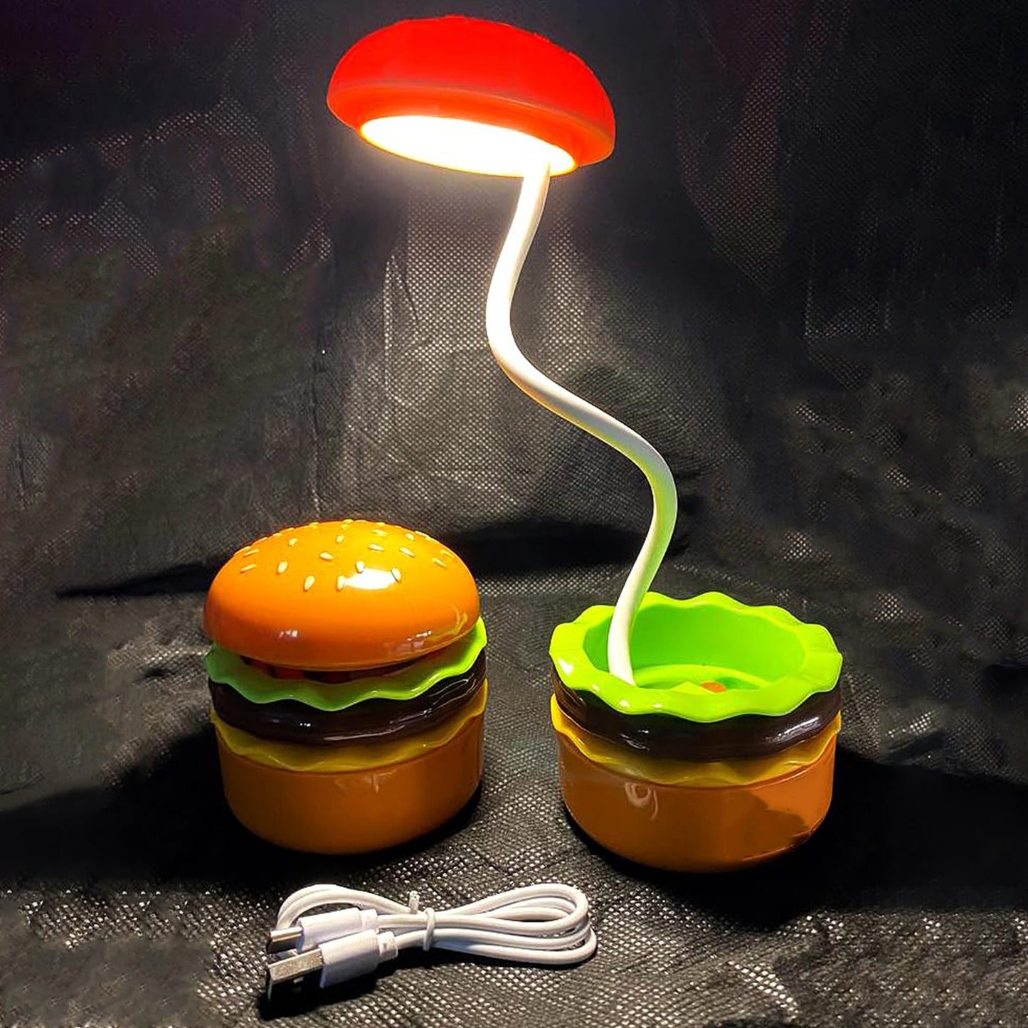 Burger Delight Folding Led Night Lamp (1 Pc) - eazy cart store