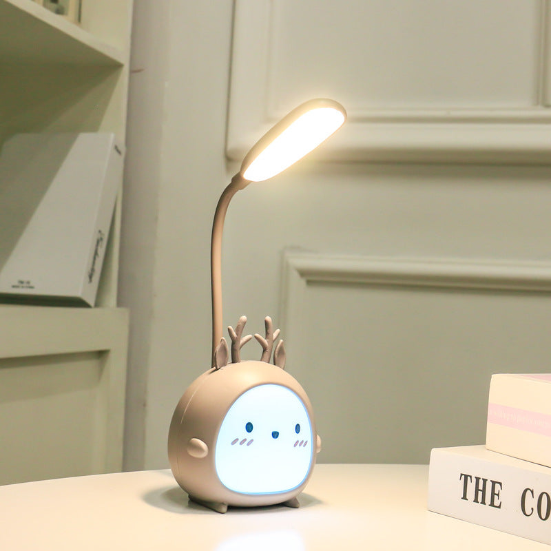 New Creative Cartoon Deer Cute Led Charging Eye Protection Night Light Student Bedroom Dormitory Folding Reading Lamp - eazy cart store