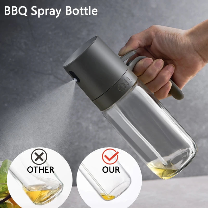 Oil Spray Bottle 250ml High Borosilicate Glass Cooking Oil Dispensers Olive Oil Sprayer Mister - eazy cart store