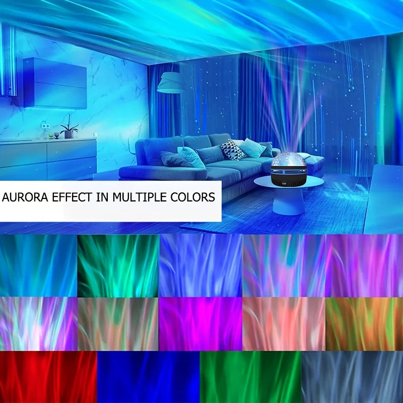 LED Water Pattern Starry Sky Light Remote Control Aurora Projection Light USB Plug-in Magic Ball Stage KTV Hotel Laser Light - eazy cart store