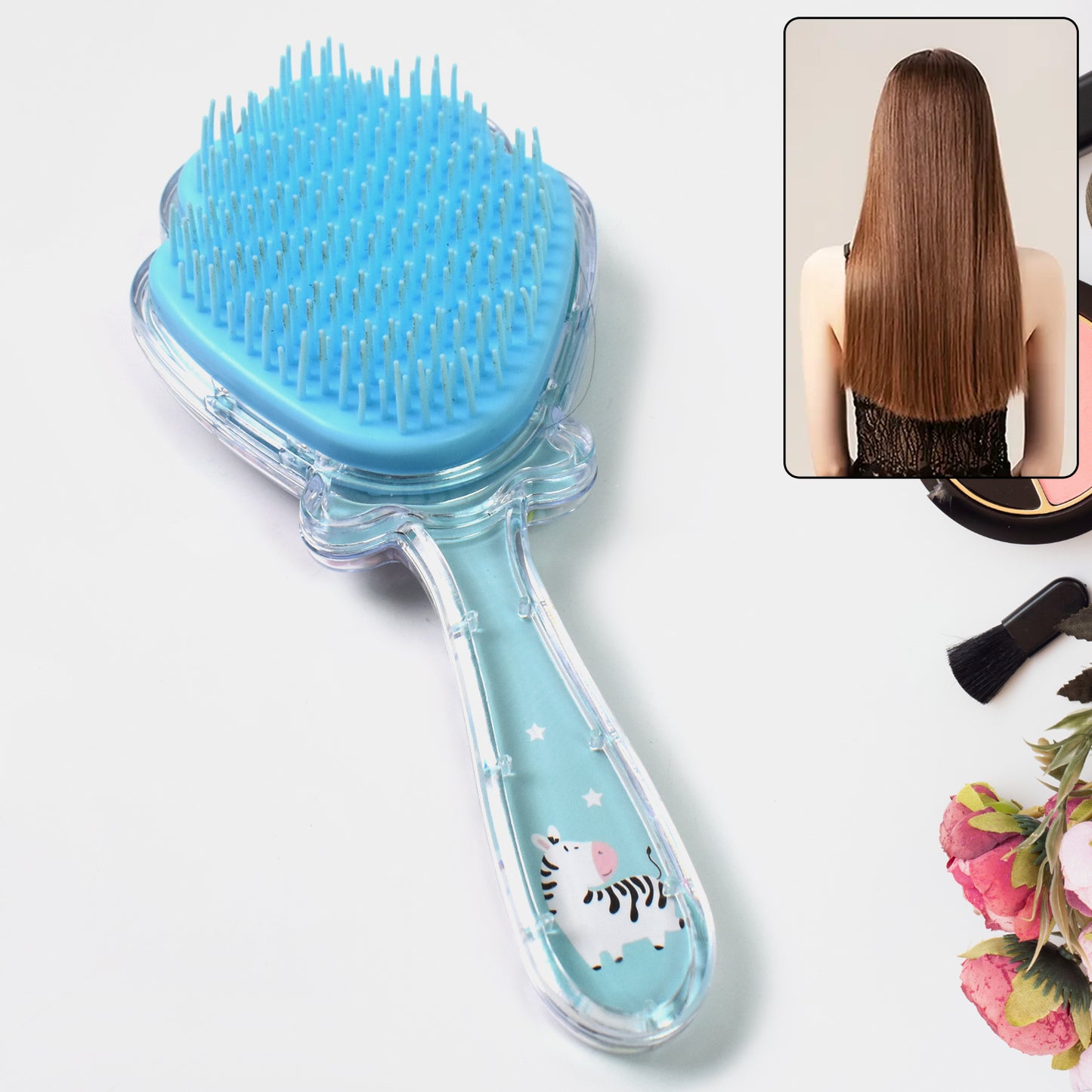 Cartoon Hair Brush Massage Shower Comb Blur Wet Salon (1 Pc ) - eazy cart store
