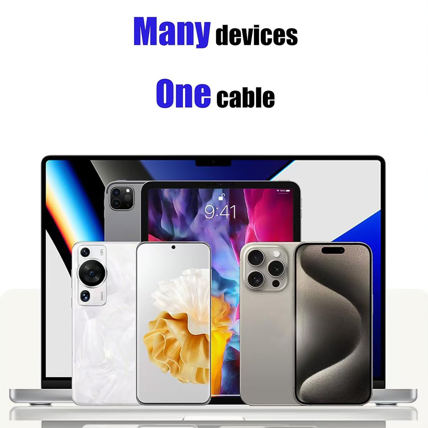 4 In 1 Spring Fast Charging Cable (1 Pc 1.5 Mtr Long) - eazy cart store