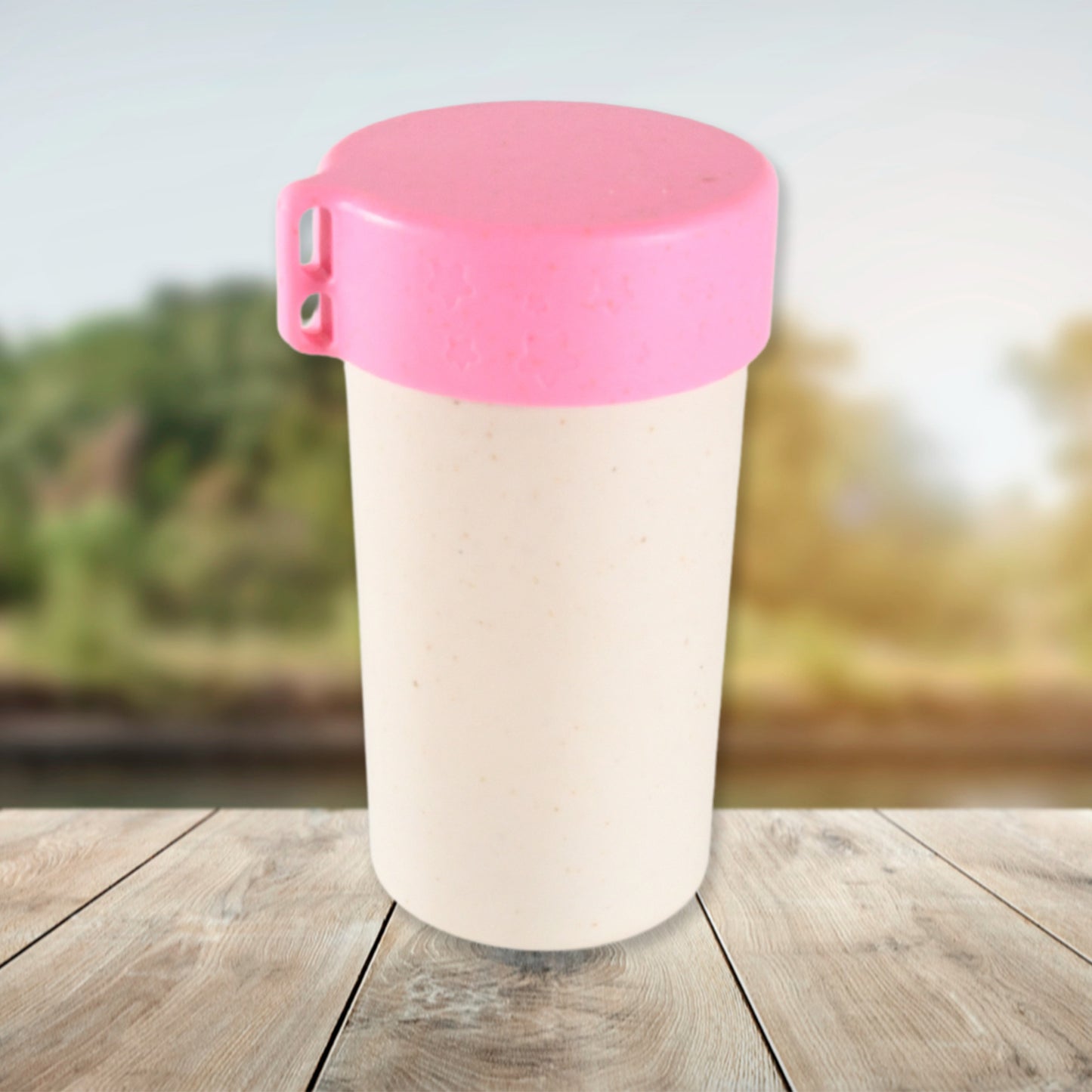 12683 Travel Coffee Cup Portable Water Bottle Wheat Straw Coffee Tea Mug Coffee Mug With Lids For Coffee Tea (300 Ml Approx) - eazy cart store