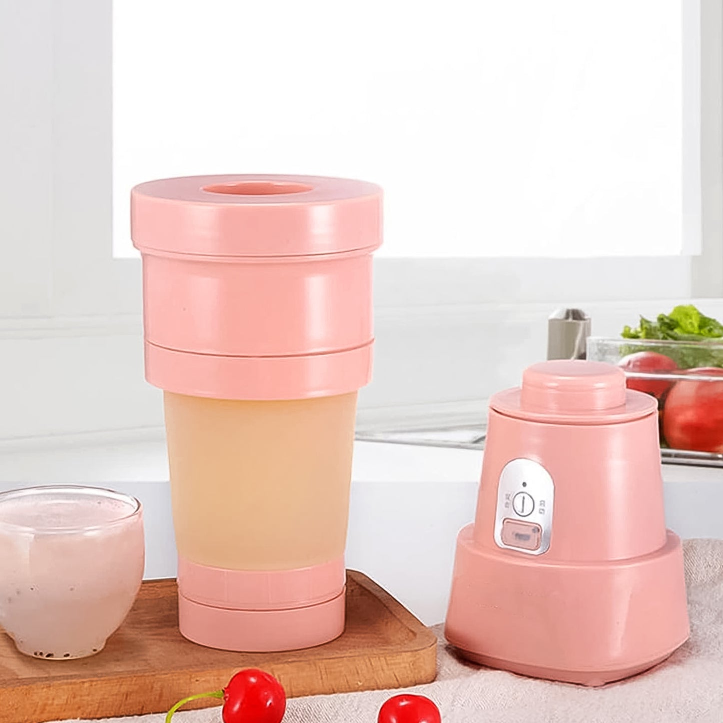 Foldable Electric Juicer Portable Blender Stainless Steel 6 Blades (500 Ml) - eazy cart store