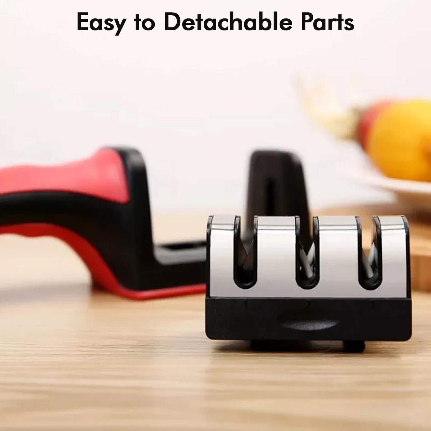 2051 Manual Red Knife Sharpener 3 Stage Sharpening Tool For Ceramic Knife And Steel Knives. - eazy cart store