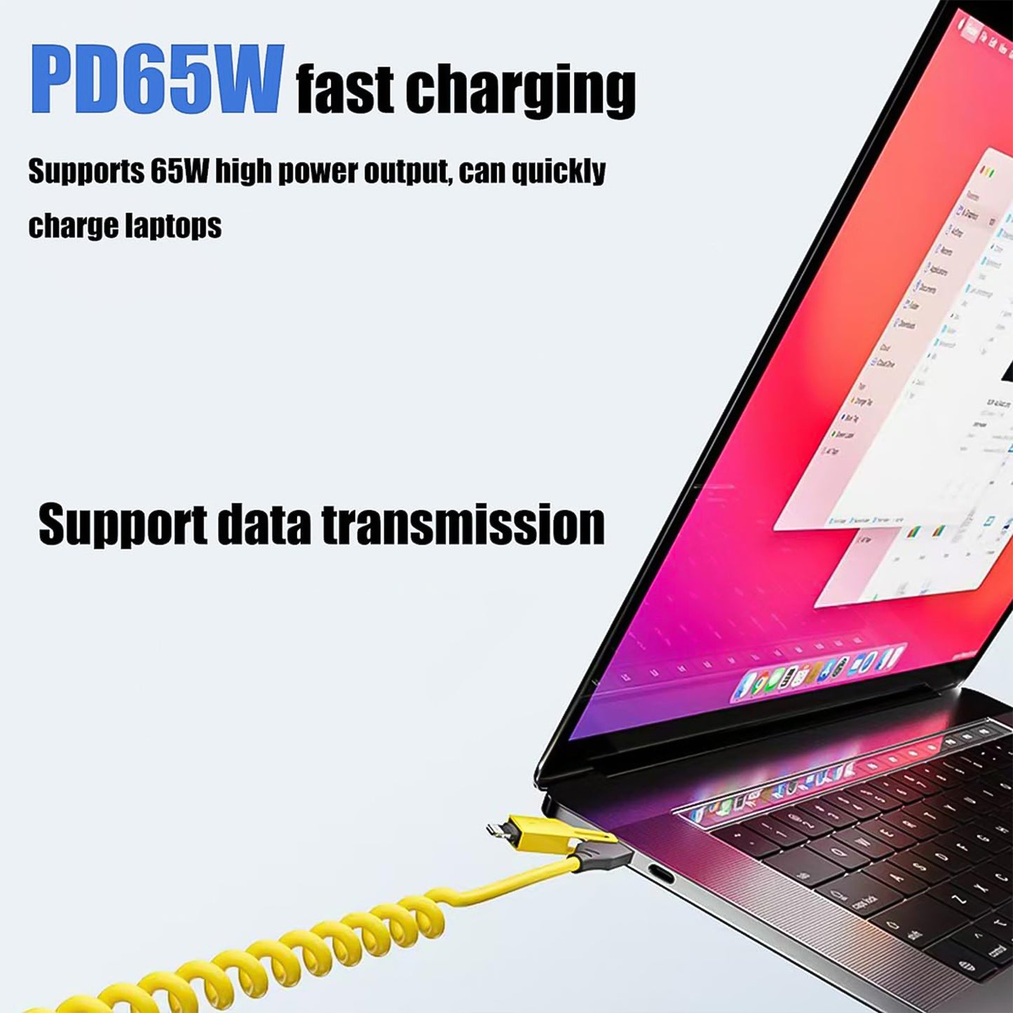 4 In 1 Spring Fast Charging Cable (1 Pc 1.5 Mtr Long) - eazy cart store