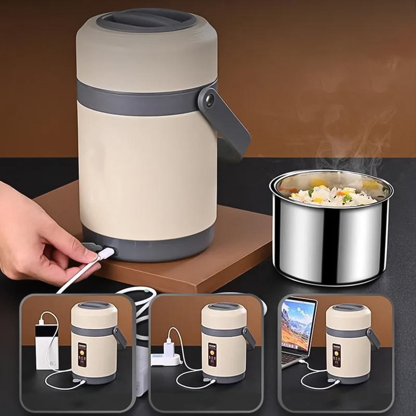 Usb Electric Heated Lunch Boxes (2 Ltr.) - eazy cart store