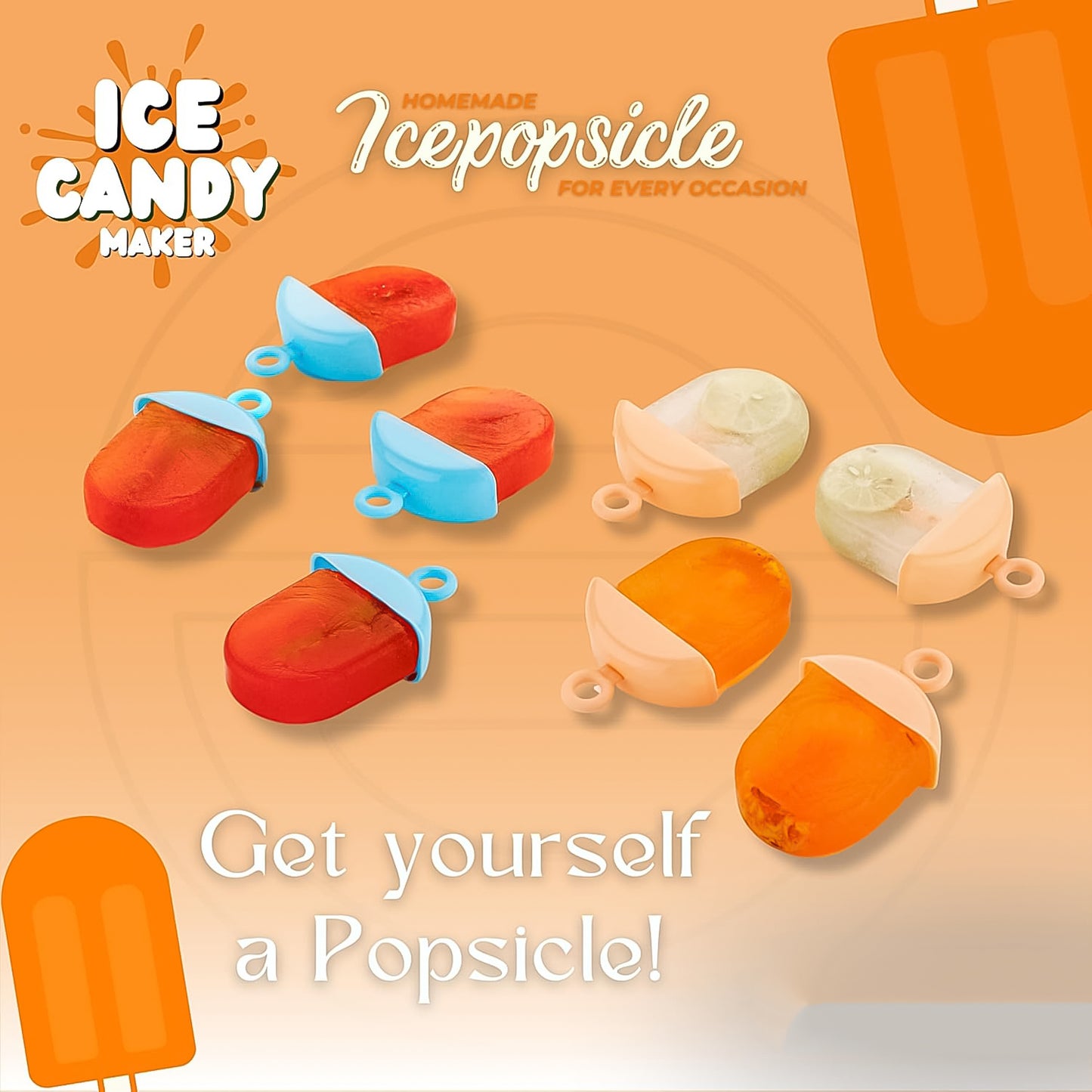 Plastic Ice Candy Maker 4 Compartment Grid Kulfi Candy (1 Pc) - eazy cart store