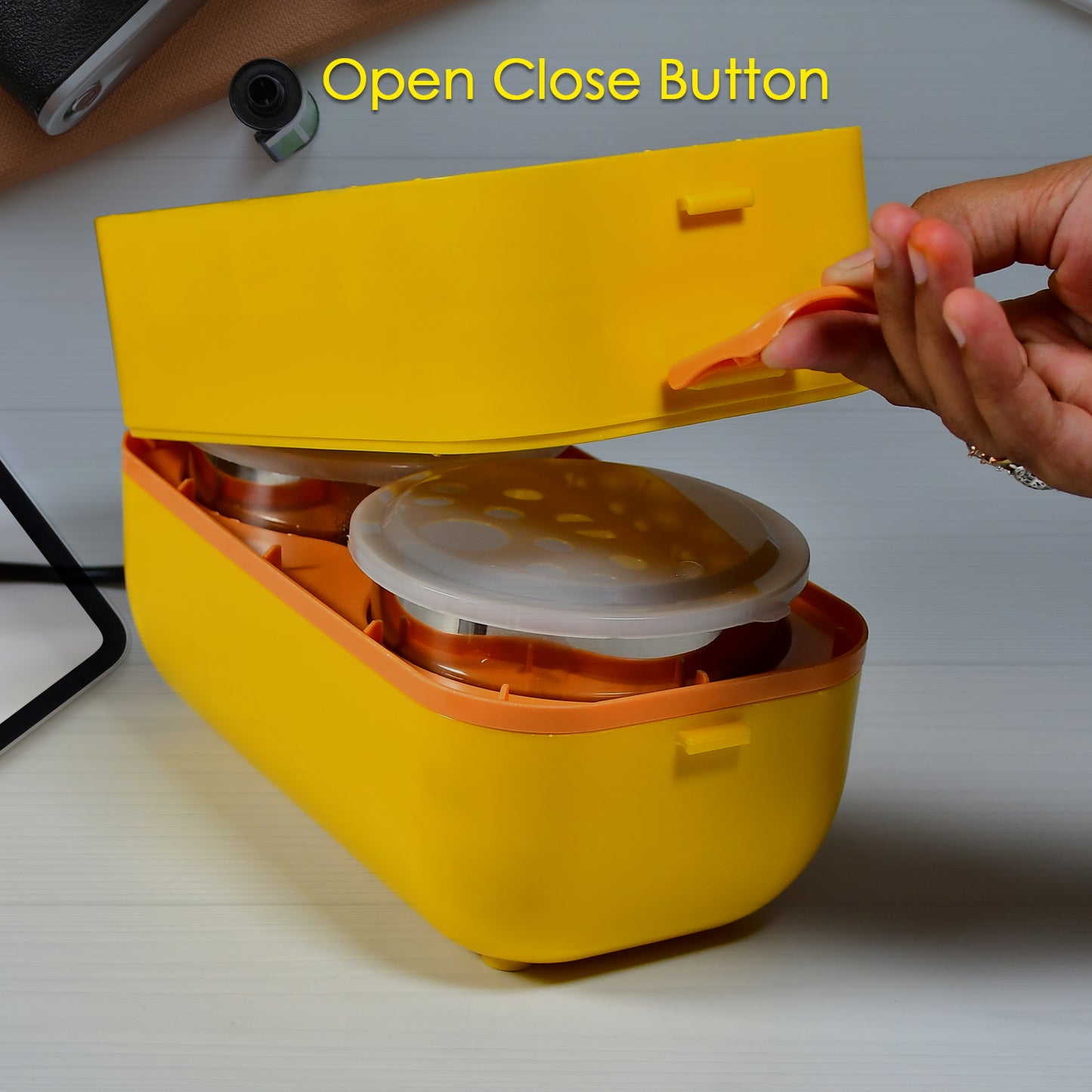 2944 2layer Electric Lunch Box For Office Portable Lunch Warmer With Removable 4 Stainless Steel Container. - eazy cart store