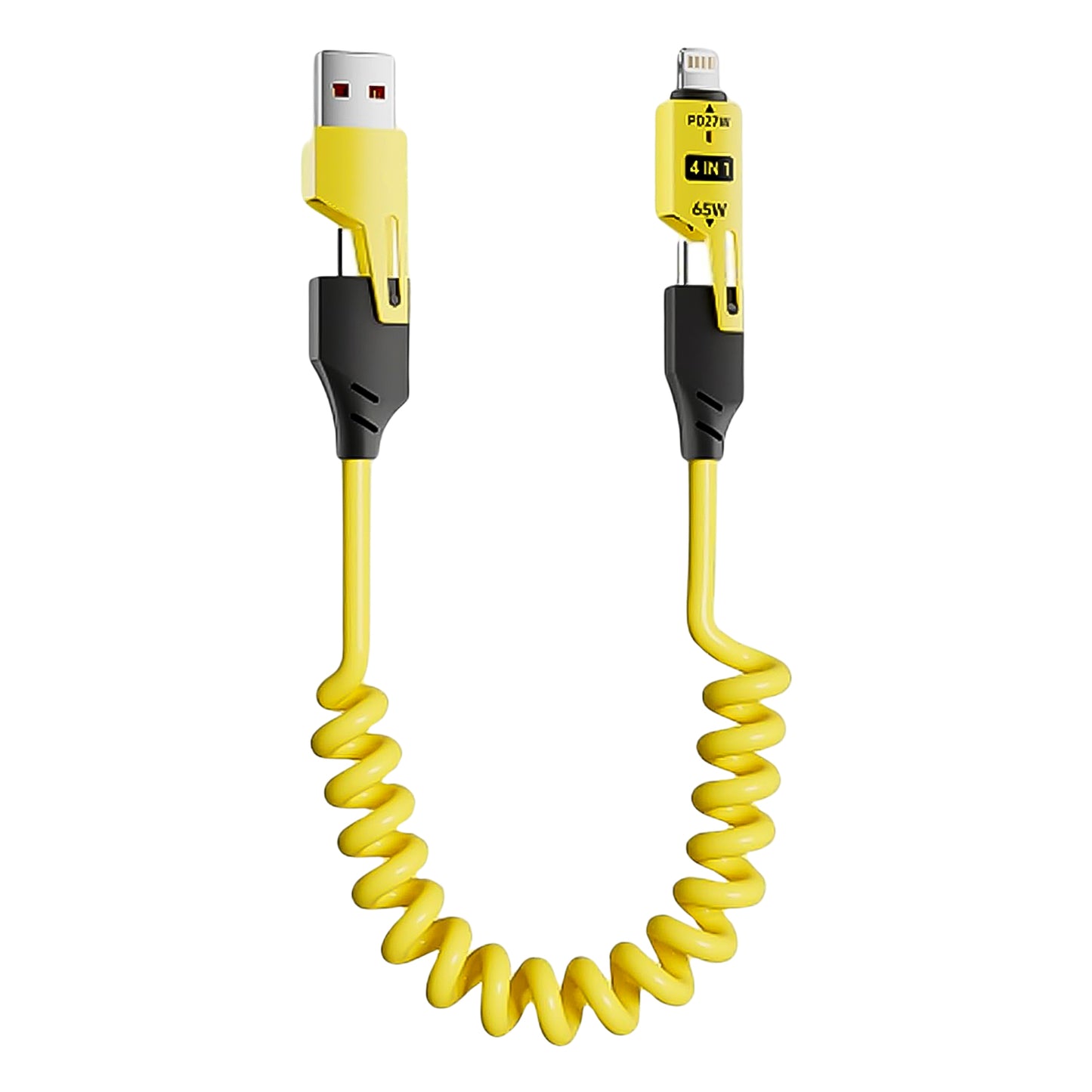 4 In 1 Spring Fast Charging Cable (1 Pc 1.5 Mtr Long) - eazy cart store