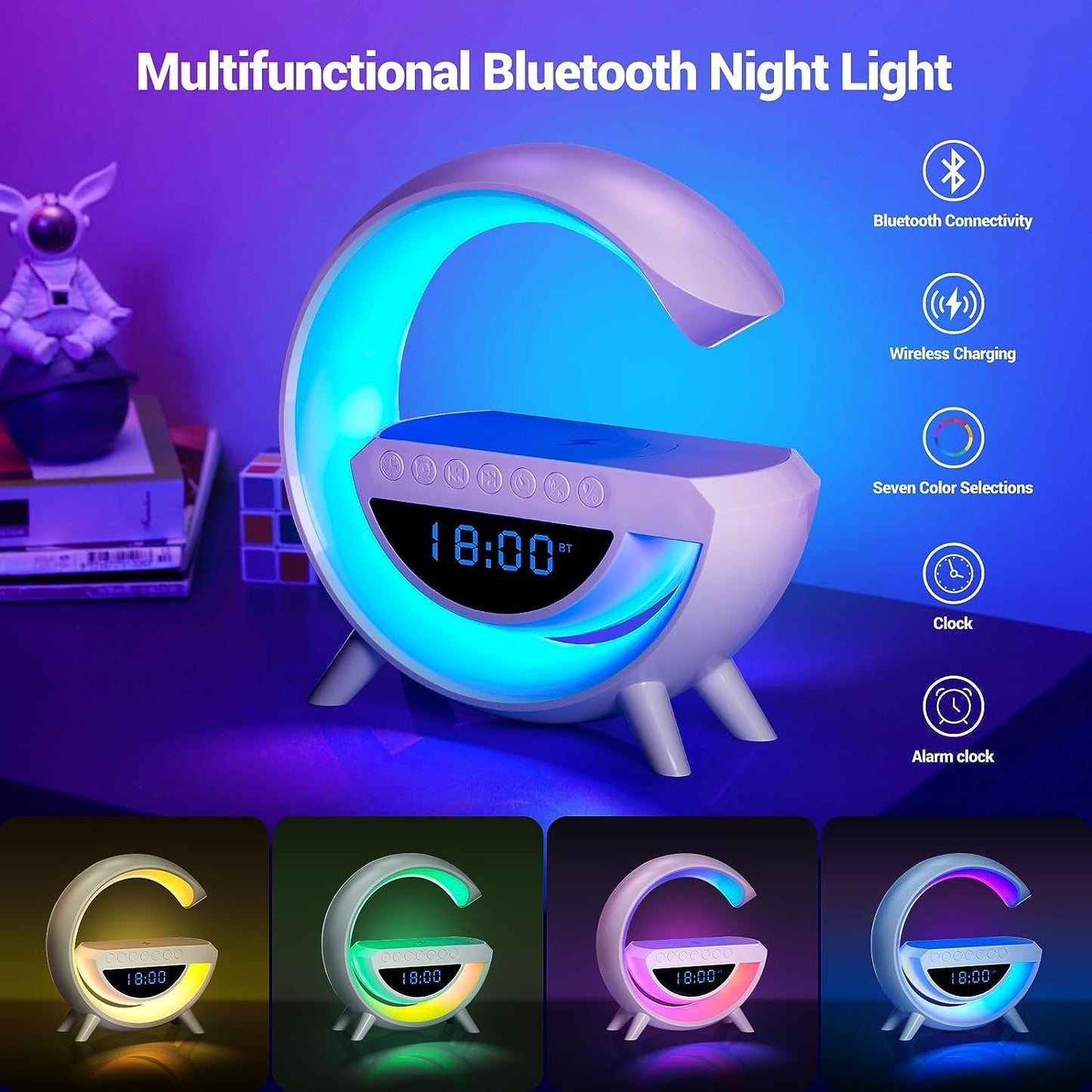 G Lamp Speaker - 3-in-1 Bluetooth Speaker With Fast Wireless Charging (1 Pc) - eazy cart store