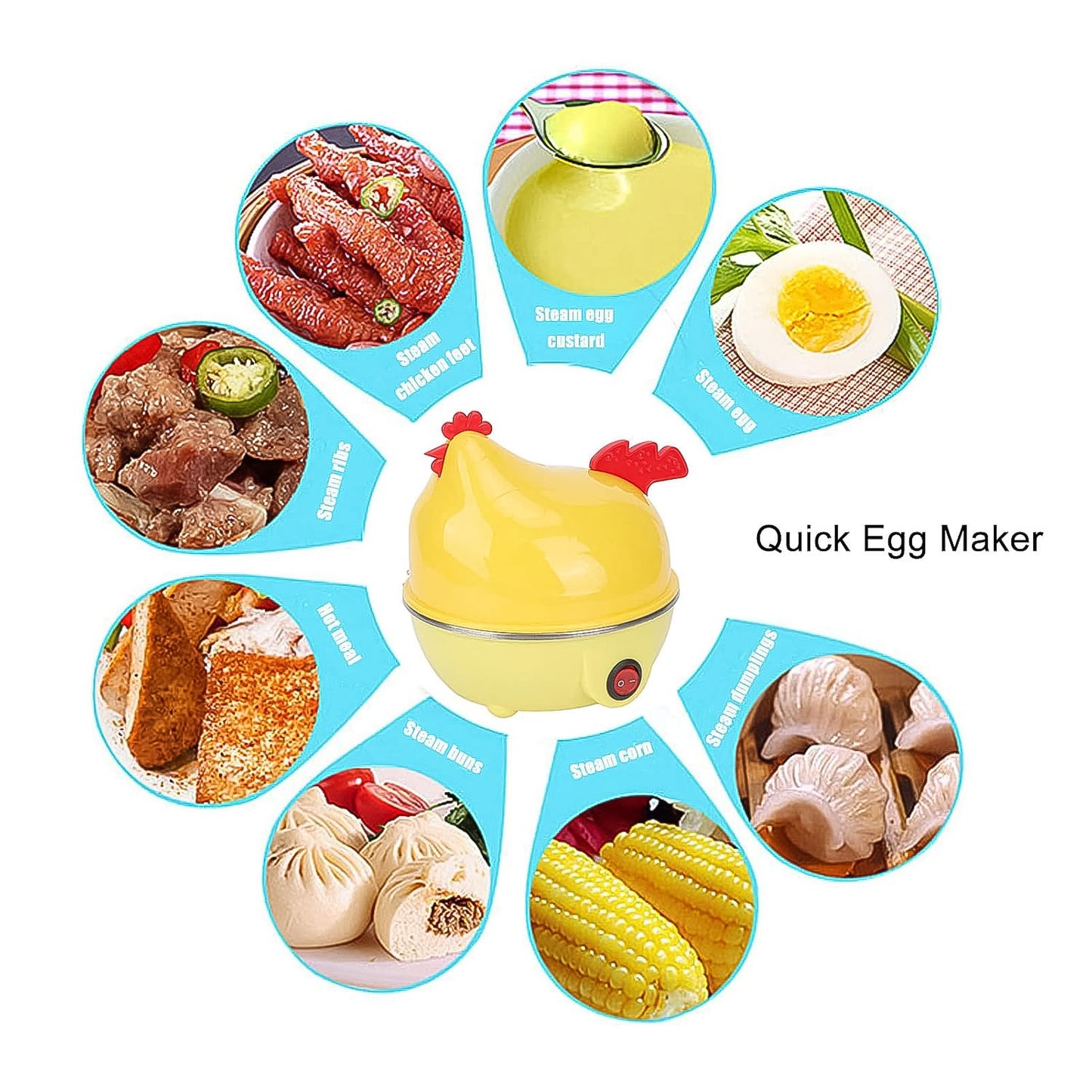 Electric Egg Boiler Chicken Shaped Egg Kettle Cooker (1 Pc) - eazy cart store